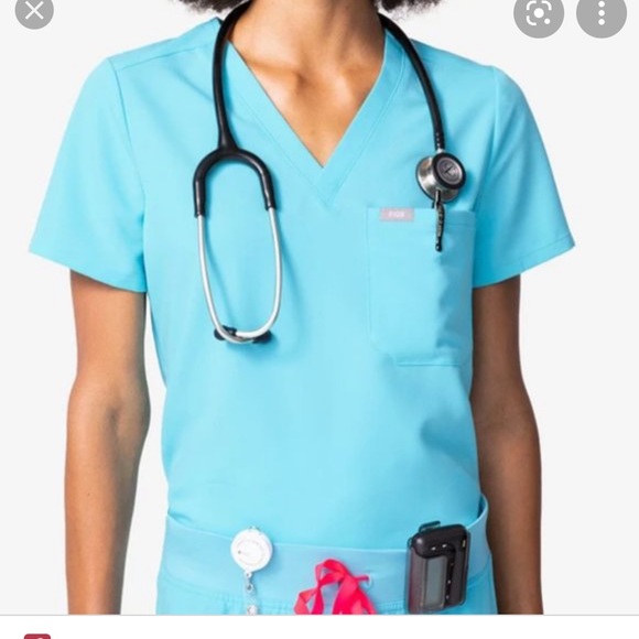 Neon Blue Figs Scrubs